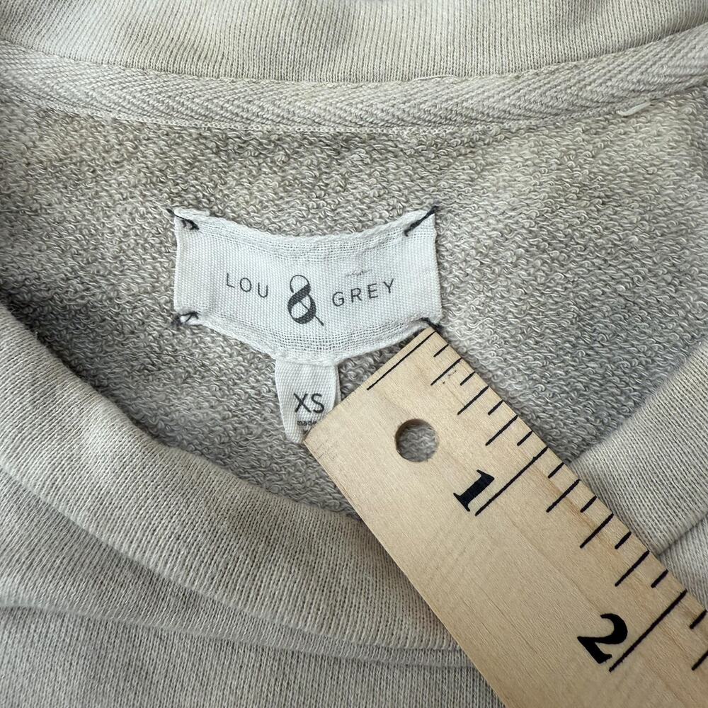 Lou & Grey Shirt Womens Extra Small Beige Tie Dye Raglan Pullover Casual Terry - Picture 3 of 6